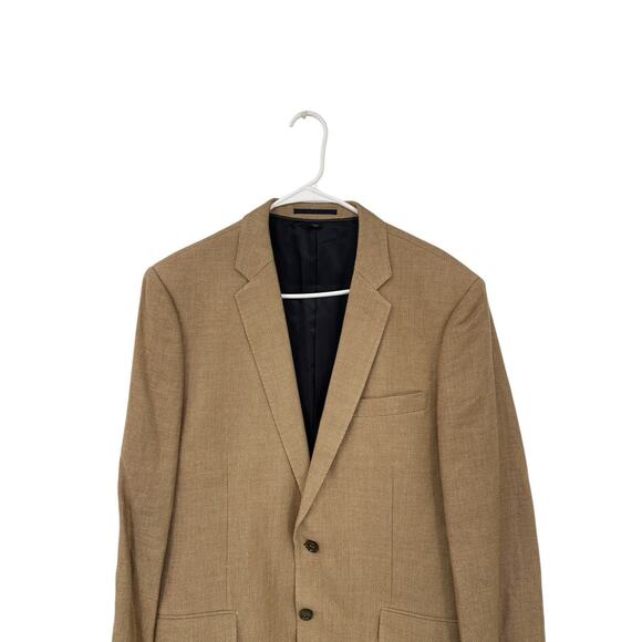 J Crew Ludlow Blazer Tan Linen Cotton Blend Size 42R - Picture 3 of 12
